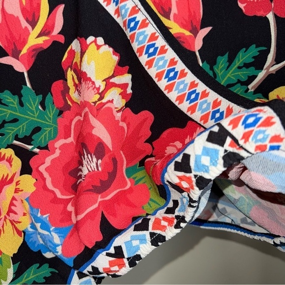 Flying Tomato Floral Print Faux Wrap Crop Top Size Medium - Picture 6 of 10